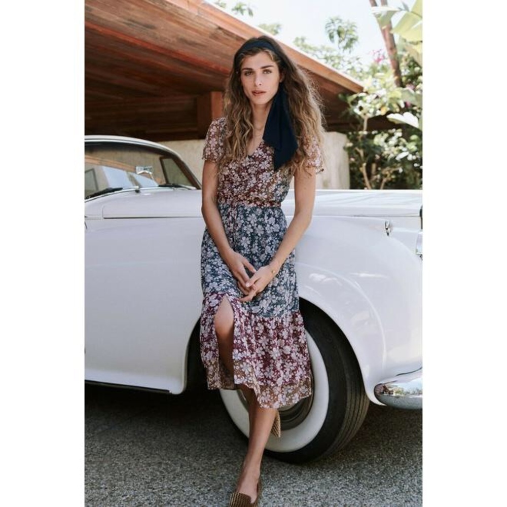 Anthro One September Floral Midi Dress